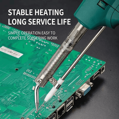 Premium Soldering Gun Set - Fast Heat 60W Welding Iron with Solder Wire for Household & Electronic Repairs - OKN - cartographermarket