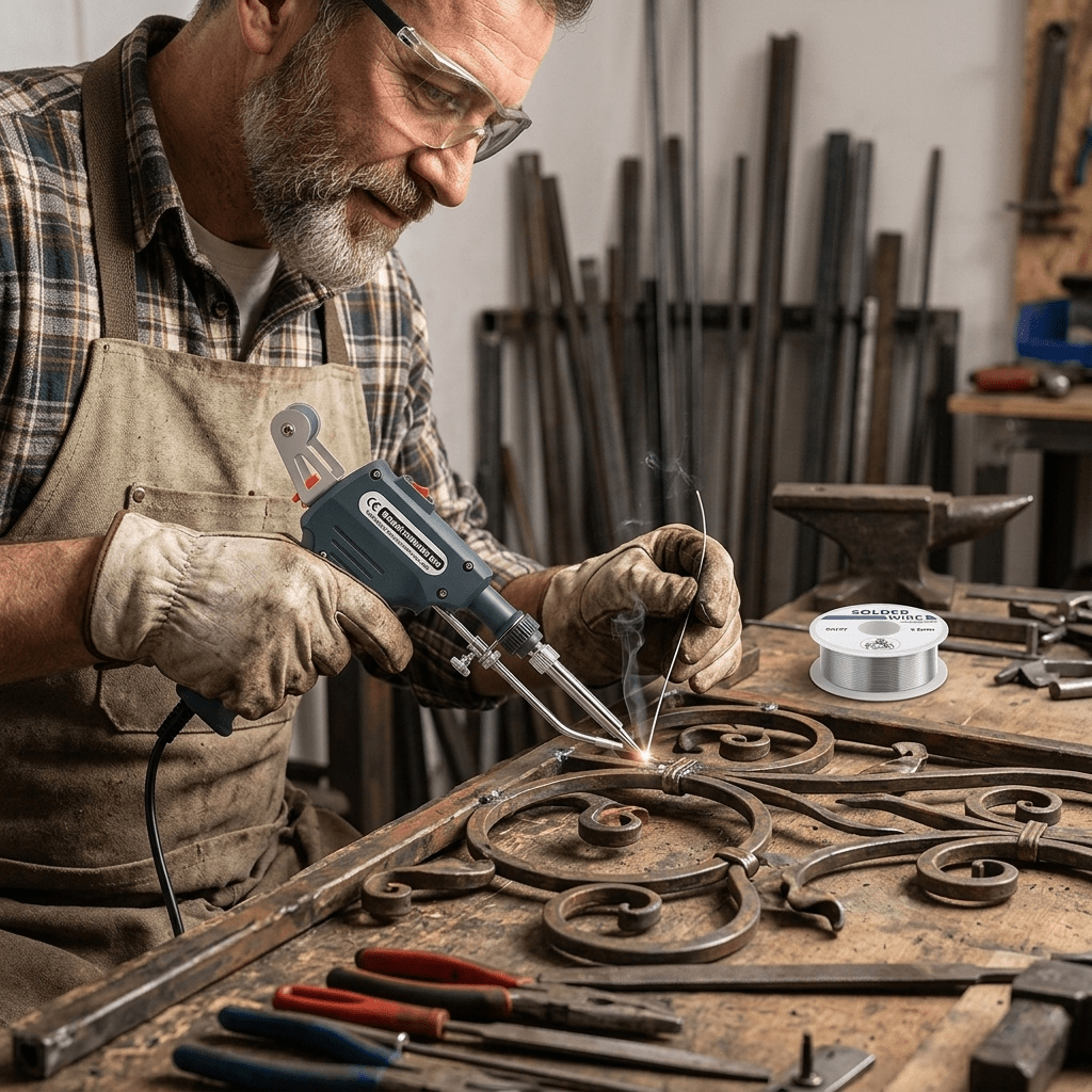 Premium Soldering Gun Set - Fast Heat 60W Welding Iron with Solder Wire for Household & Electronic Repairs - OKN - cartographermarket