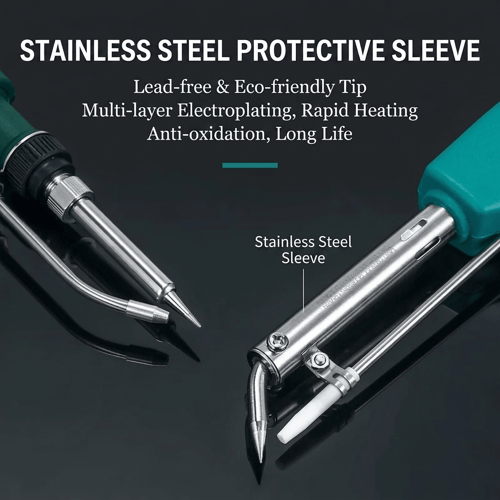 Premium Soldering Gun Set - Fast Heat 60W Welding Iron with Solder Wire for Household & Electronic Repairs - OKN - cartographermarket