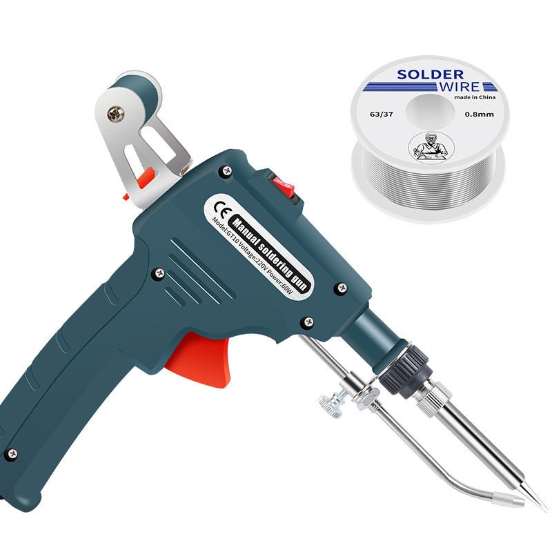 Premium Soldering Gun Set - Fast Heat 60W Welding Iron with Solder Wire for Household & Electronic Repairs - OKN - cartographermarket