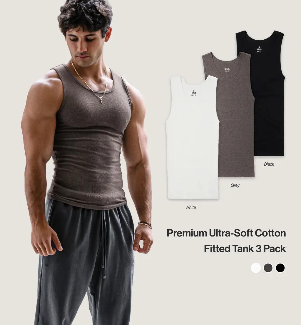 Premium Ultra - Soft Cotton Fitted Tank 3 Pack - EDC - cartographermarket
