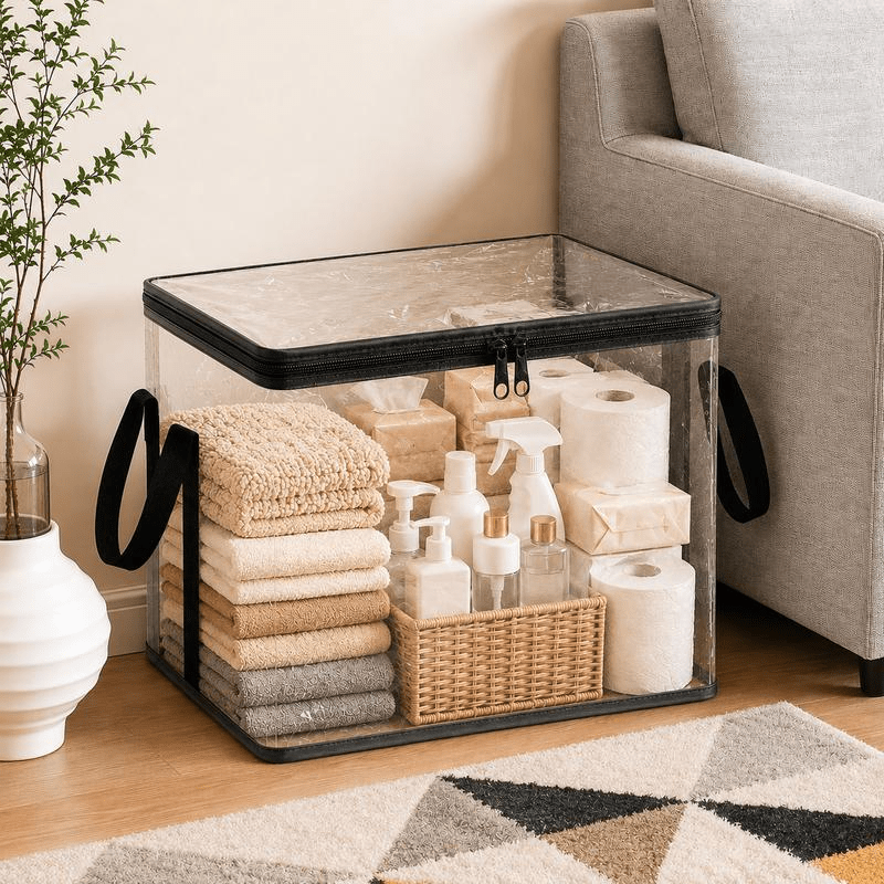 🧸PVC Storage Bag With Handle, Household Storage Organizer -VIM - cartographermarket