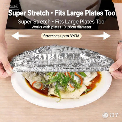 Reusable Aluminum Foil Food Covers – Keep Food Fresh & Warm, Fit All Plates-OKL - cartographermarket
