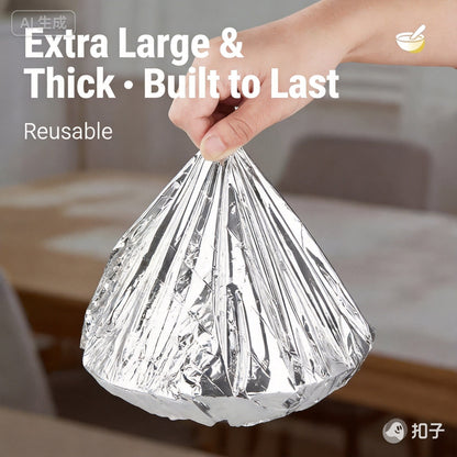 Reusable Aluminum Foil Food Covers – Keep Food Fresh & Warm, Fit All Plates-OKL - cartographermarket