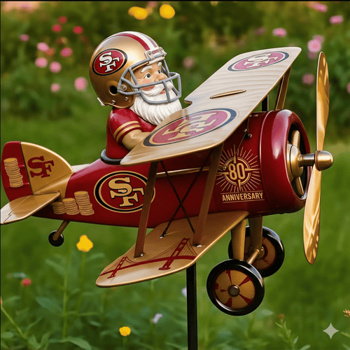 San Francisco 49Ers 80Th Anniversary Commemorative Garden Windmill - JY - cartographermarket
