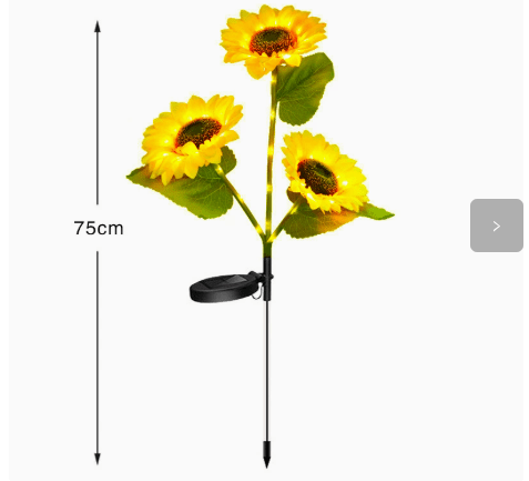 Solar Sunflower LED Lights, Waterproof, Universal for Garden, Patio & Lawn - OKN - cartographermarket