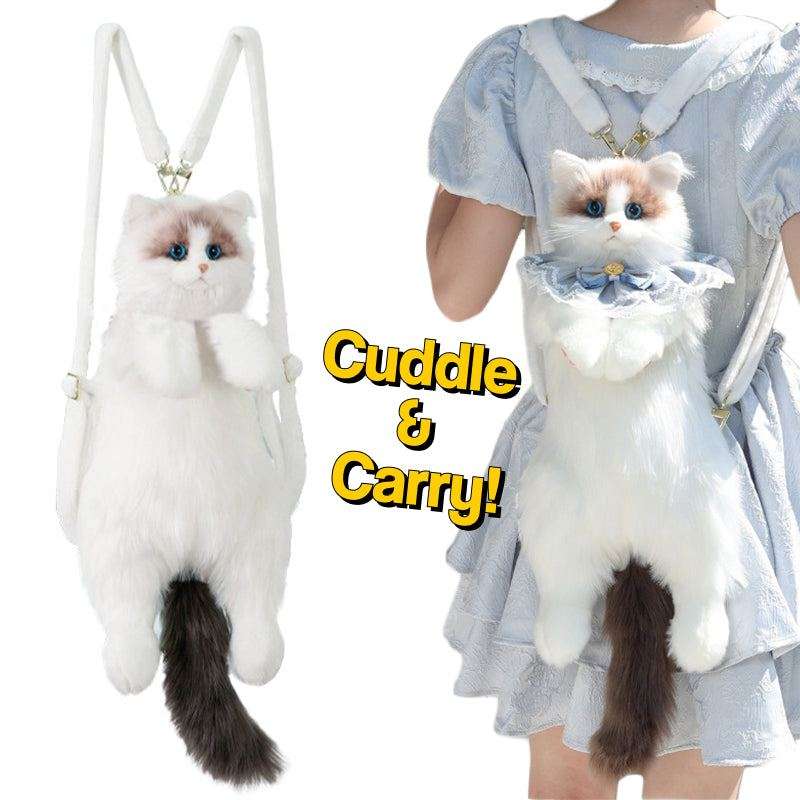 Ultra-Soft Snuggly Ragdoll Cat Backpack-EDC - cartographermarket