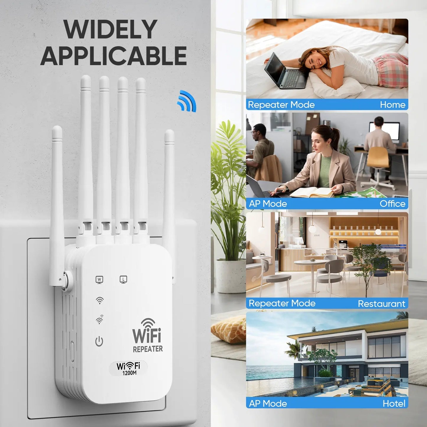 WiFi Extender 2026 6 - Antenna Strong Signal, 1200Mbps Dual Band (2.4GHz) Booster, - EDC - cartographermarket