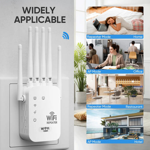 WiFi Extender 2026 6 - Antenna Strong Signal, 1200Mbps Dual Band (2.4GHz) Booster, - EDC - cartographermarket