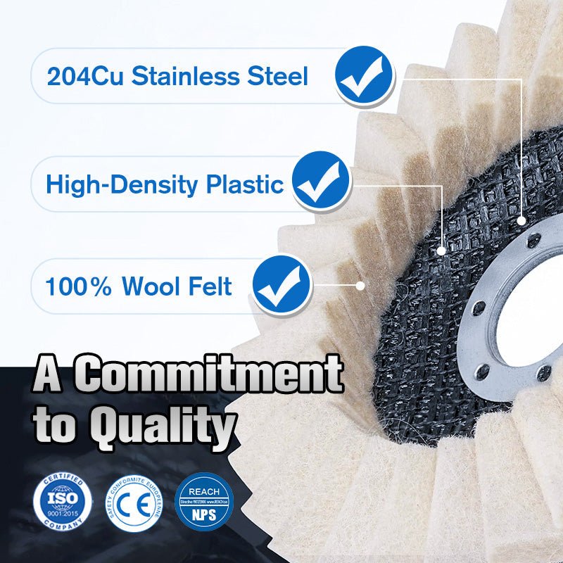 Wool Felt Flap Discs Polishing Wheel-EDC - cartographermarket